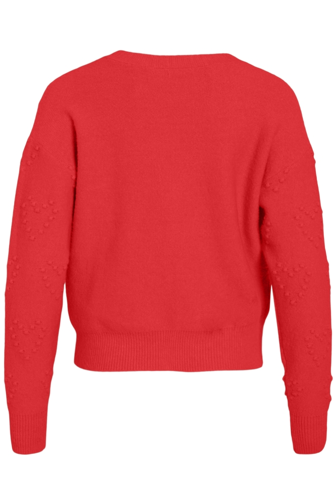 VIHAURI L/S V-NECK KNIT CARDIGAN/KA 14108769 POPPY RED